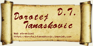 Dorotej Tanasković vizit kartica